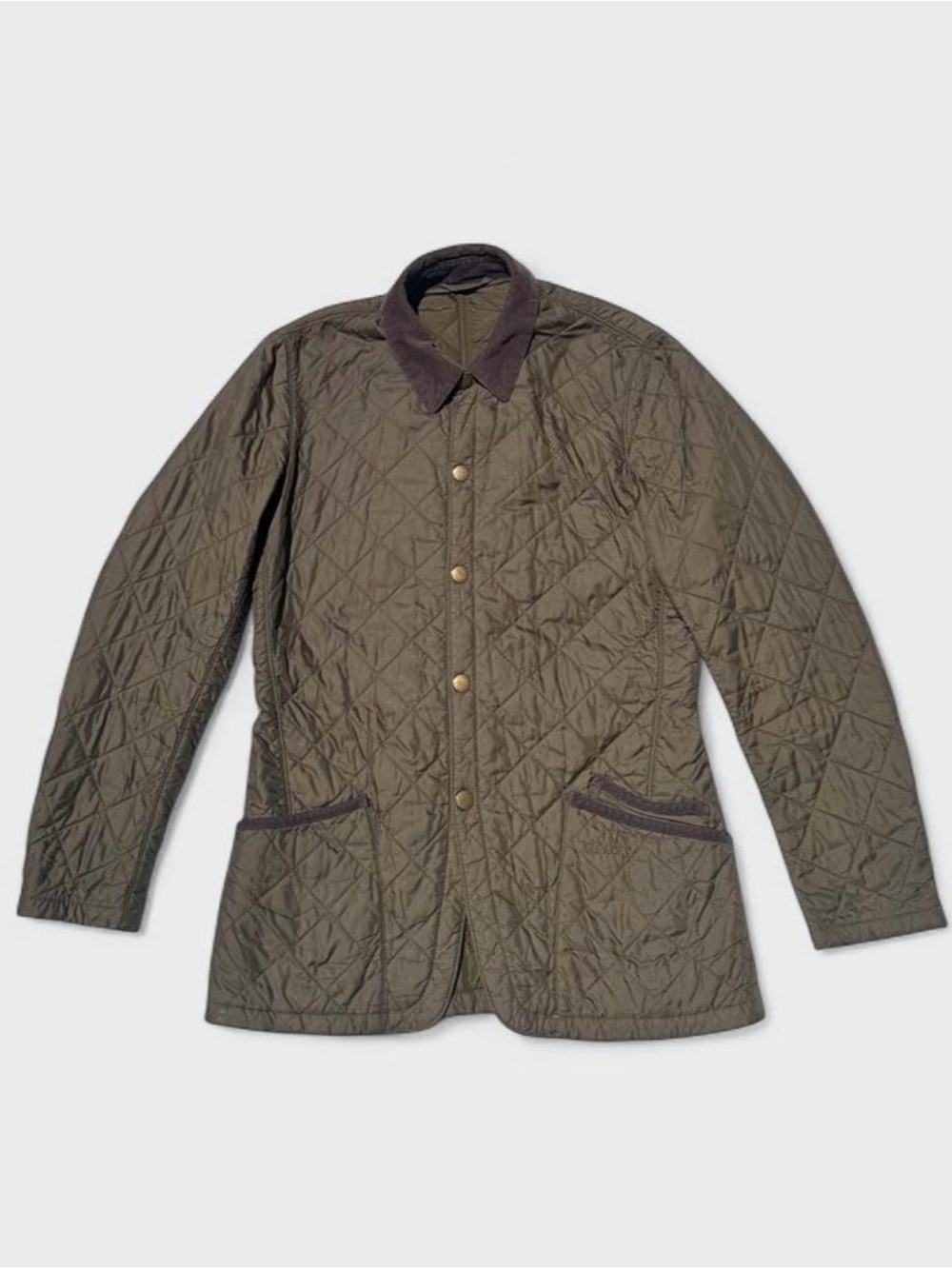 Barbour brown quilted jacket Size S